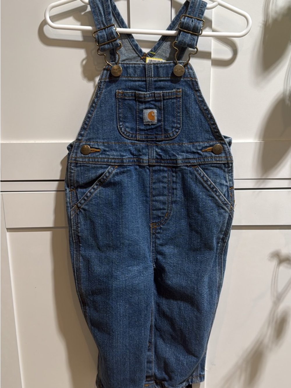 Carhartt Toddler Denim Overalls - Light Blue